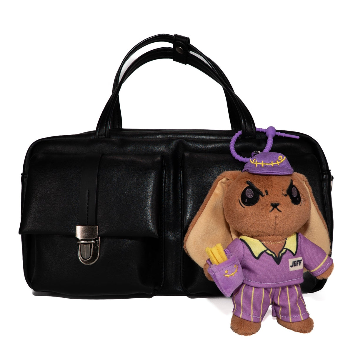 Fast Food Worker Plush Keychain Accessory
