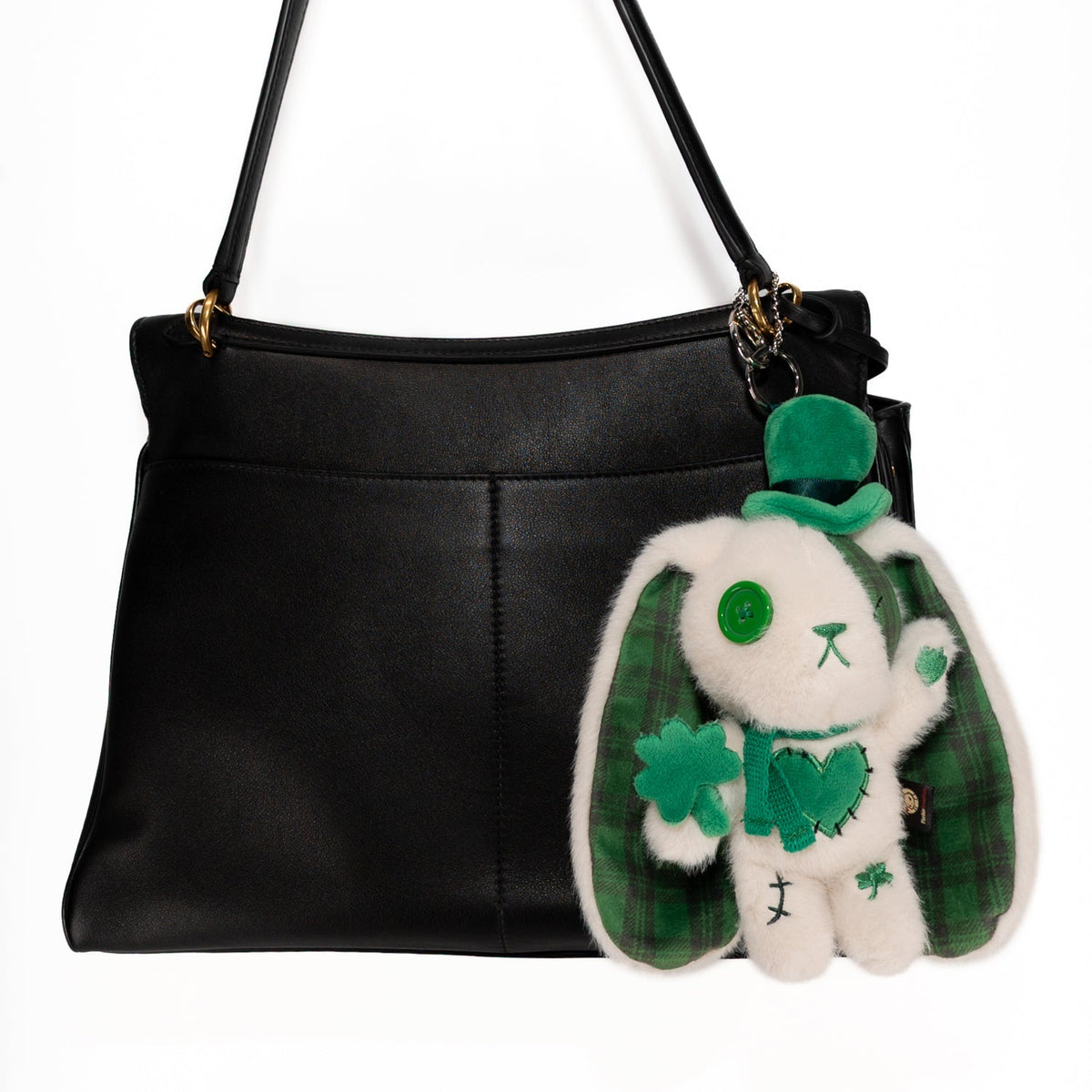 Lucky Love Rabbit Plush Keychain Accessory