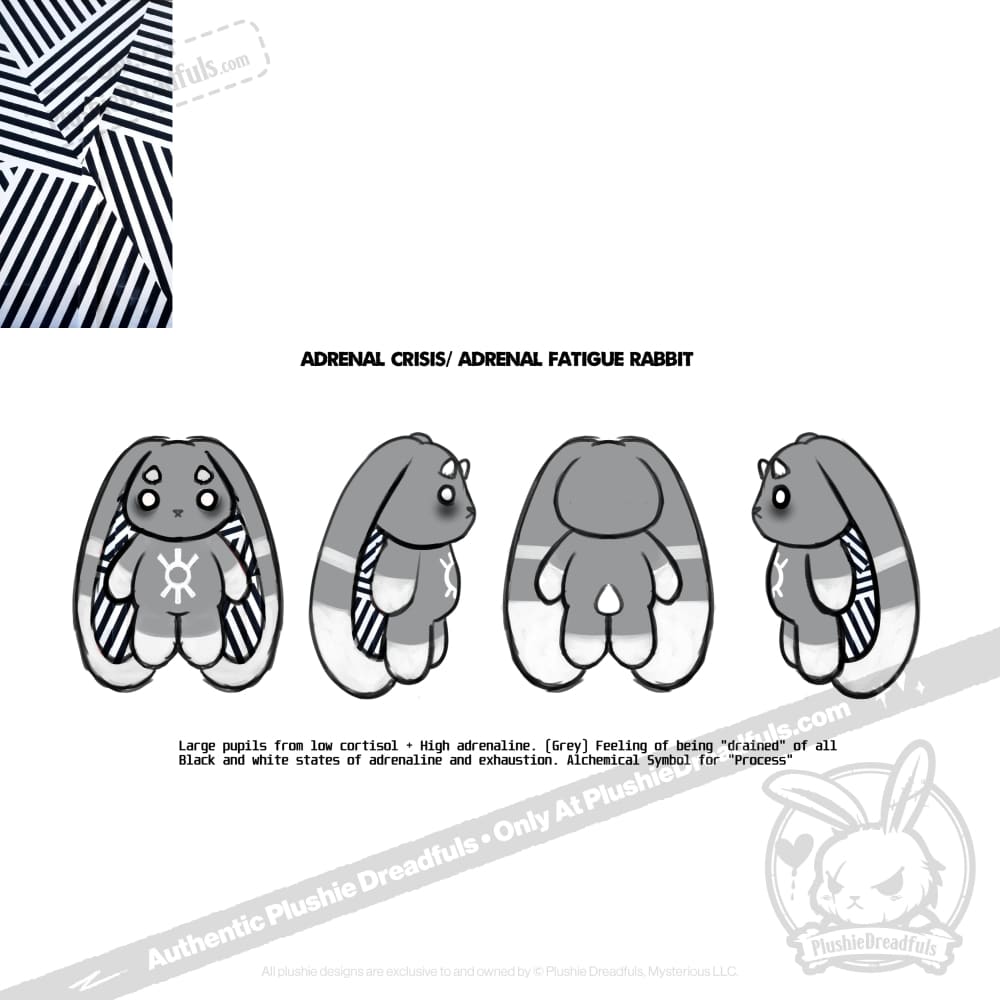 Adrenal Crisis Rabbit - Plush Stuffed Animal
