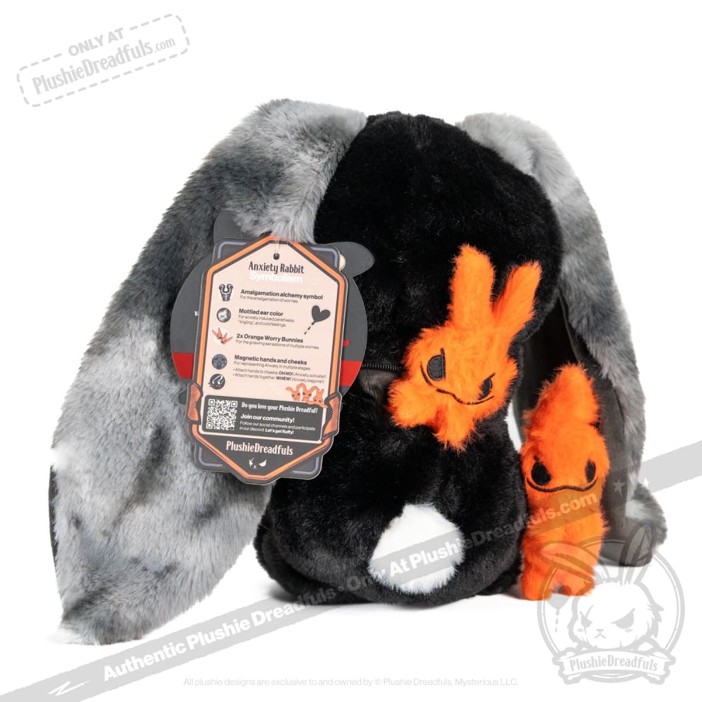 Anxiety Rabbit (BLACK Limited Edition) - Plush Stuffed Animal