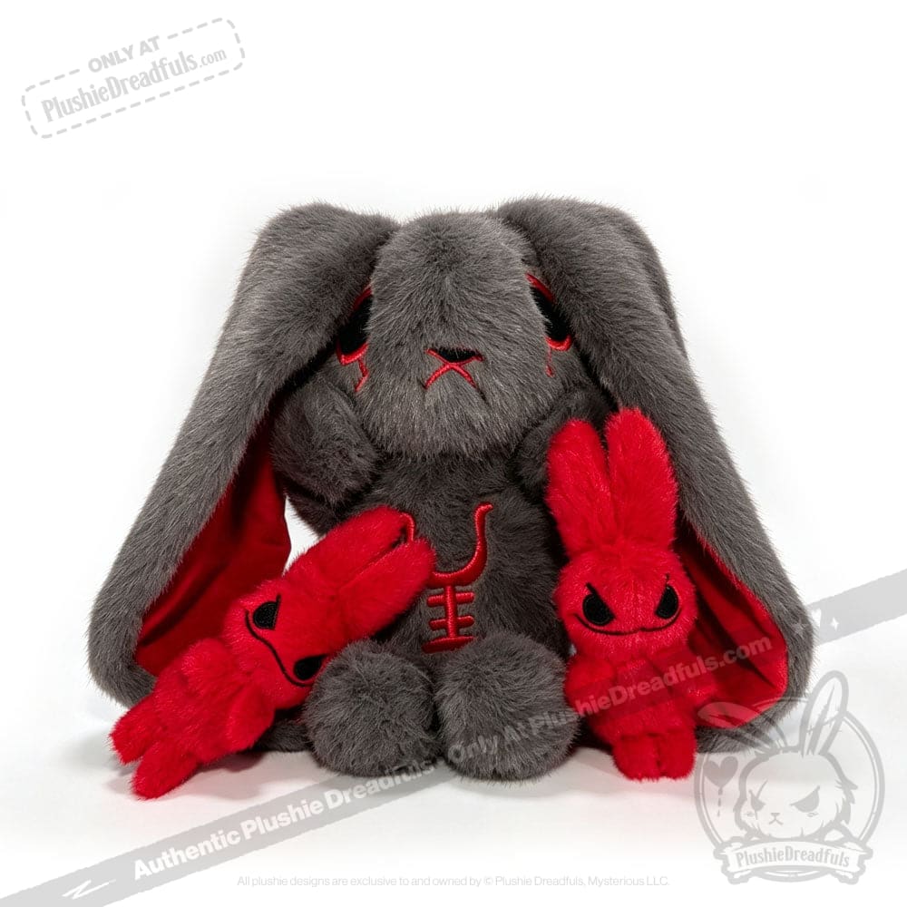 Anxiety Rabbit Dark Grey Limited Edition - Plush Stuffed Animal