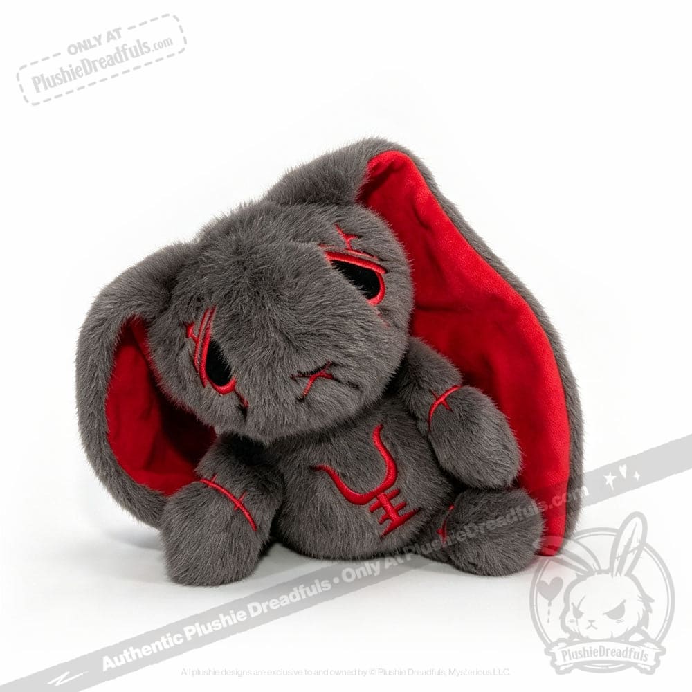 Anxiety Rabbit Dark Grey Limited Edition - Plush Stuffed Animal