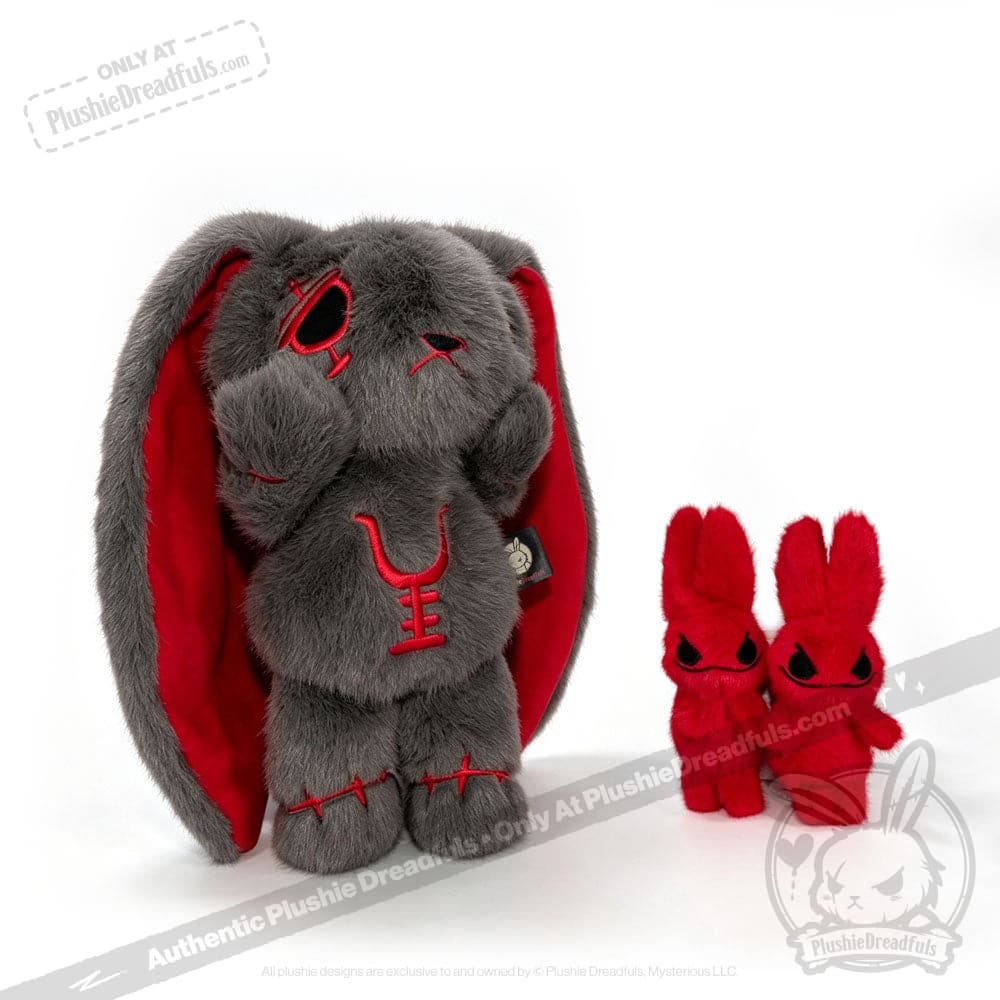 Anxiety Rabbit Dark Grey Limited Edition - Plush Stuffed Animal