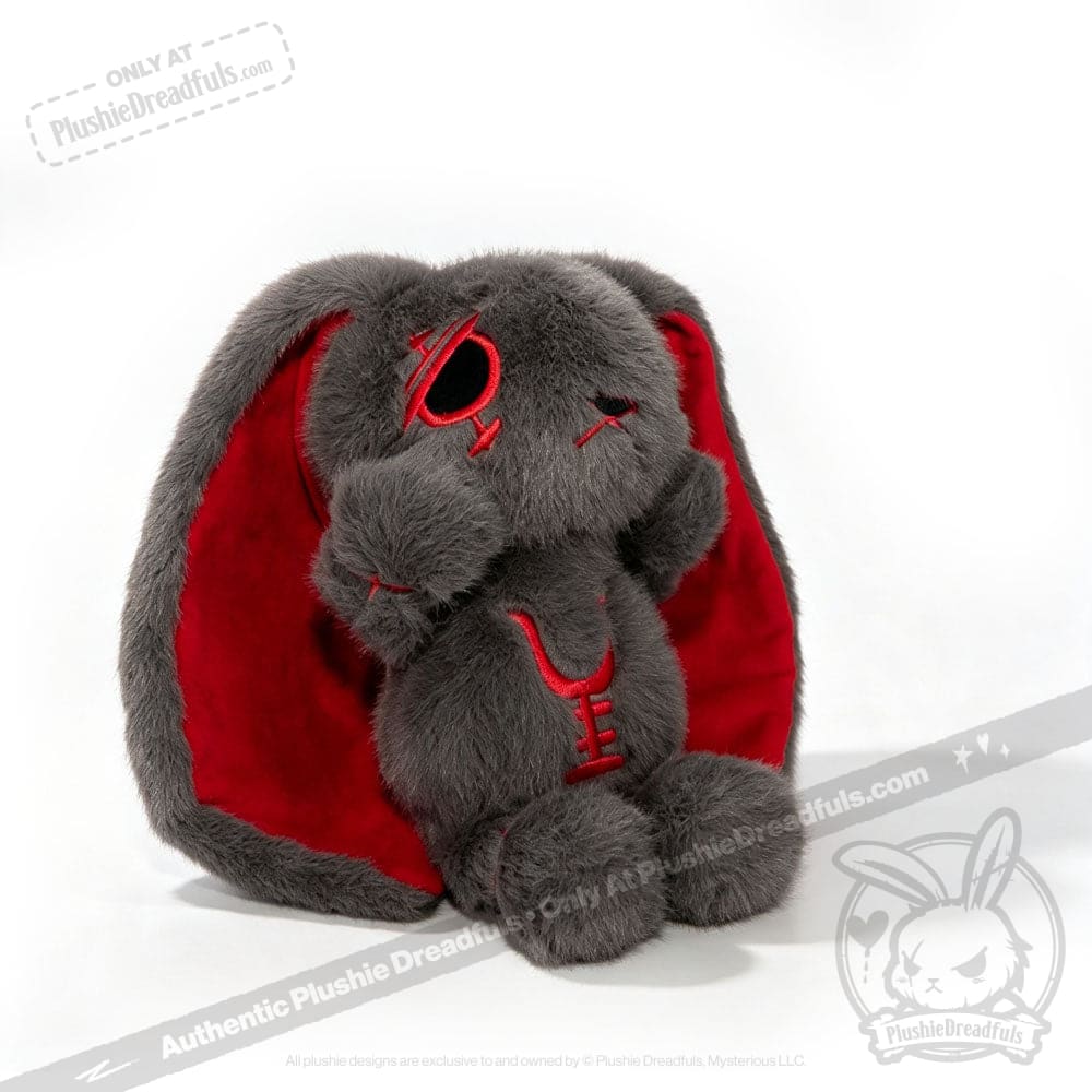 Anxiety Rabbit Dark Grey Limited Edition - Plush Stuffed Animal