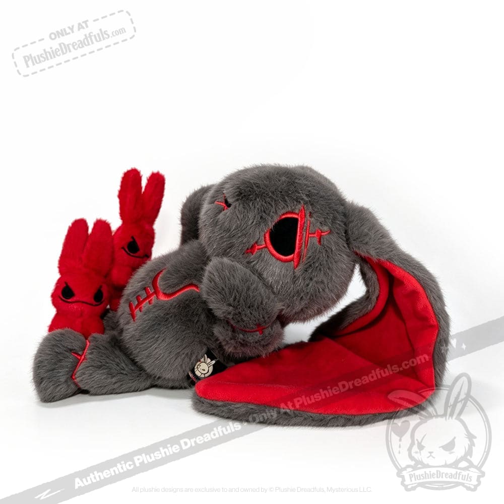Anxiety Rabbit Dark Grey Limited Edition - Plush Stuffed Animal