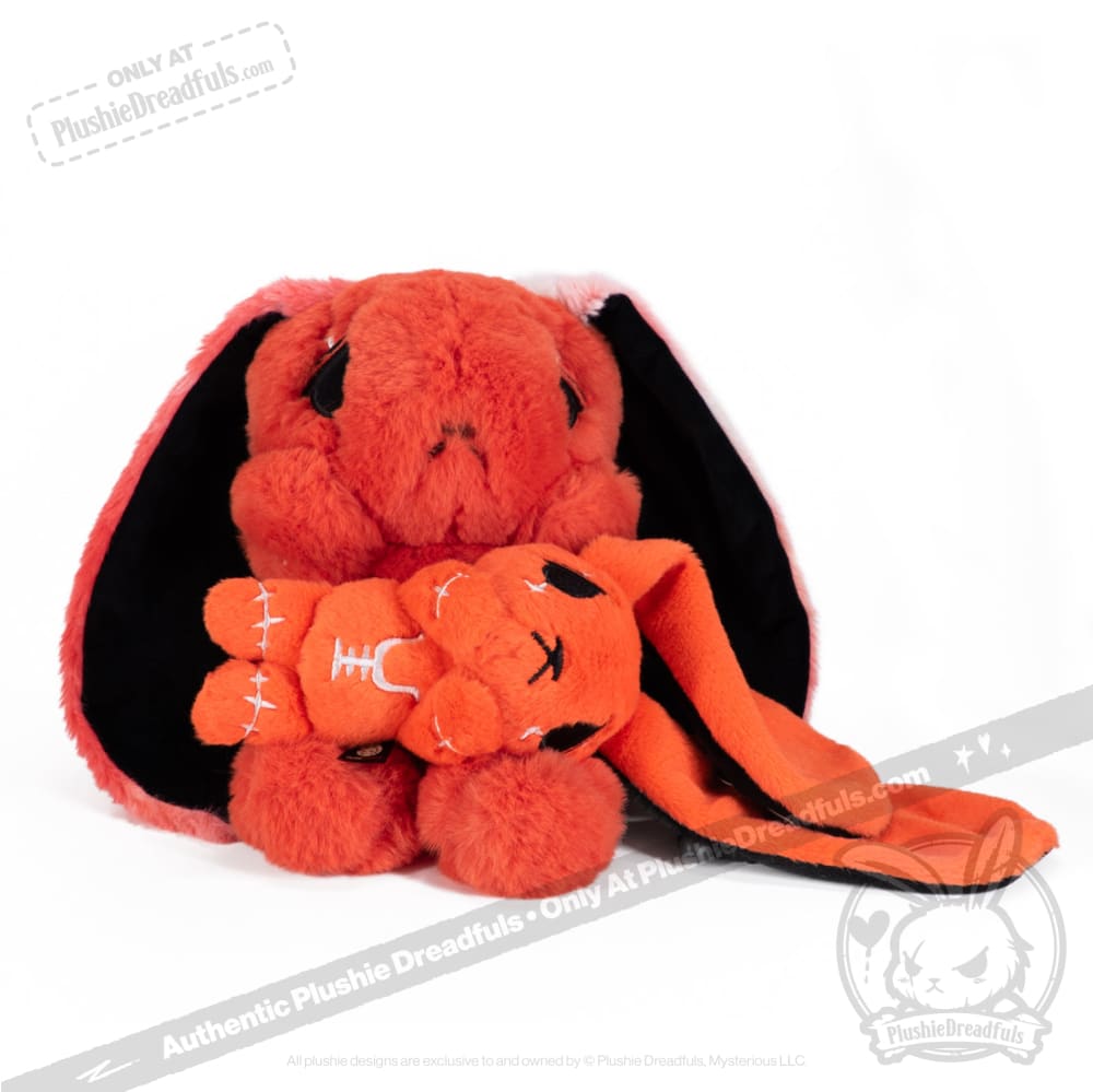 Anxiety Rabbit Plush Keychain Accessory