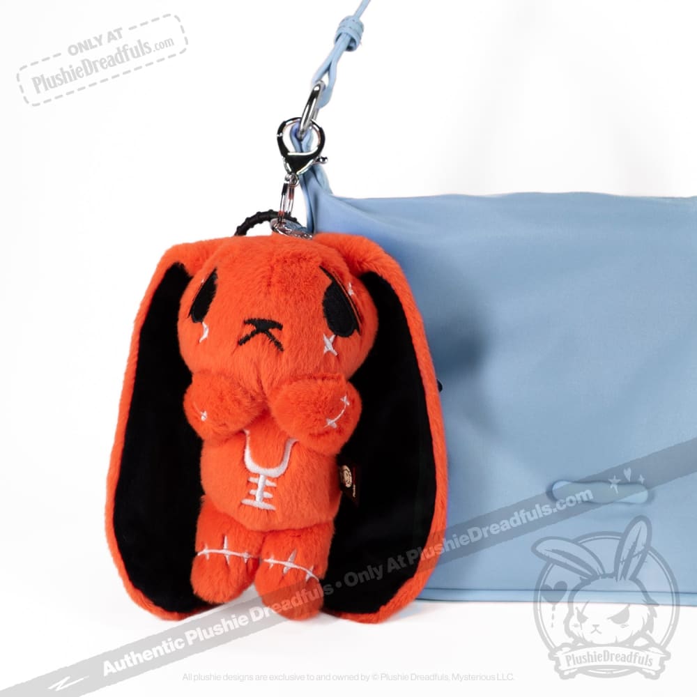Anxiety Rabbit Plush Keychain Accessory