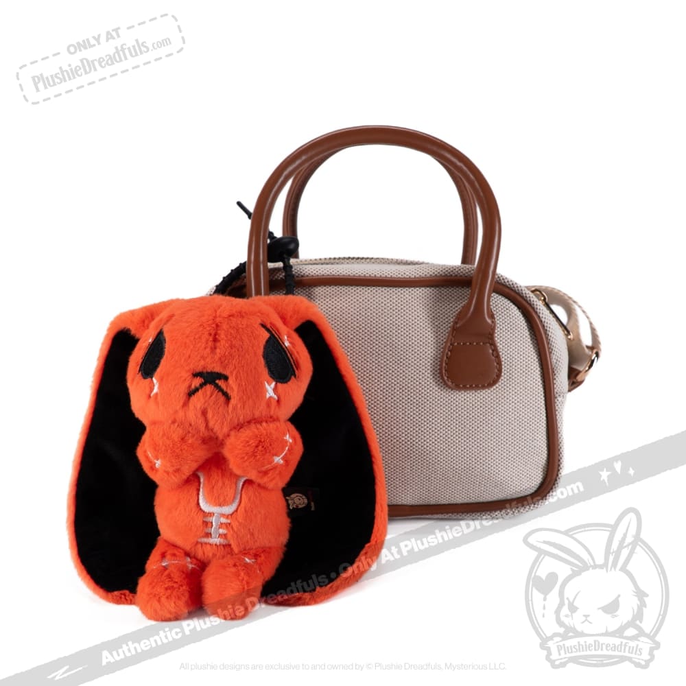 Anxiety Rabbit Plush Keychain Accessory