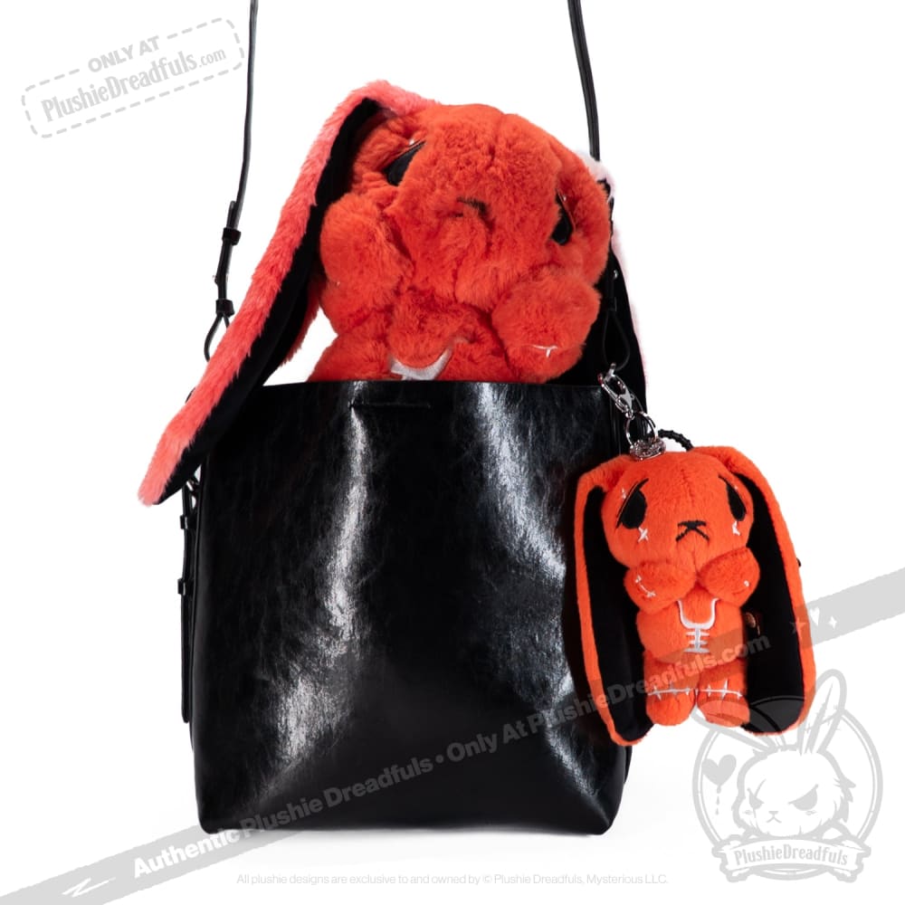 Anxiety Rabbit Plush Keychain Accessory