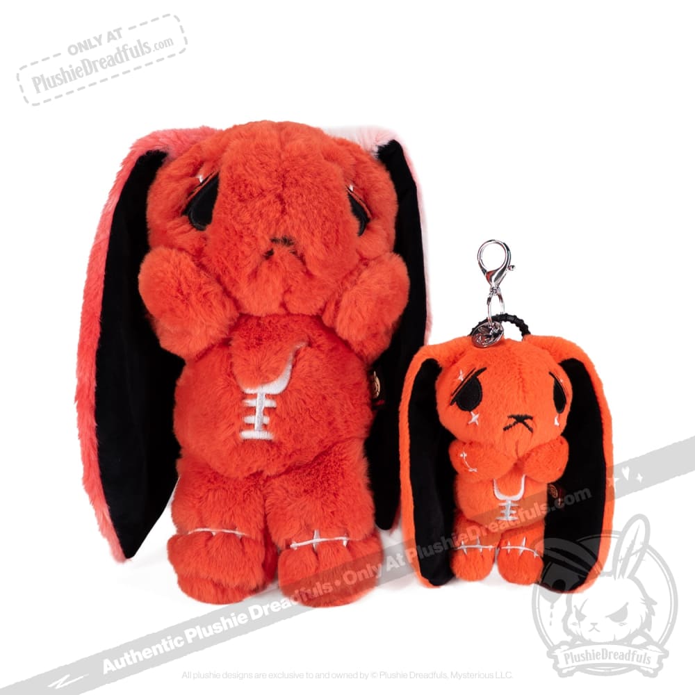 Anxiety Rabbit Plush Keychain Accessory