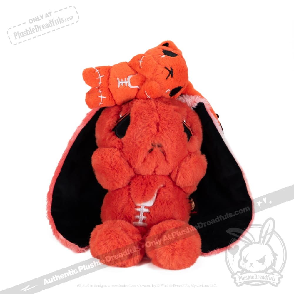Anxiety Rabbit Plush Keychain Accessory