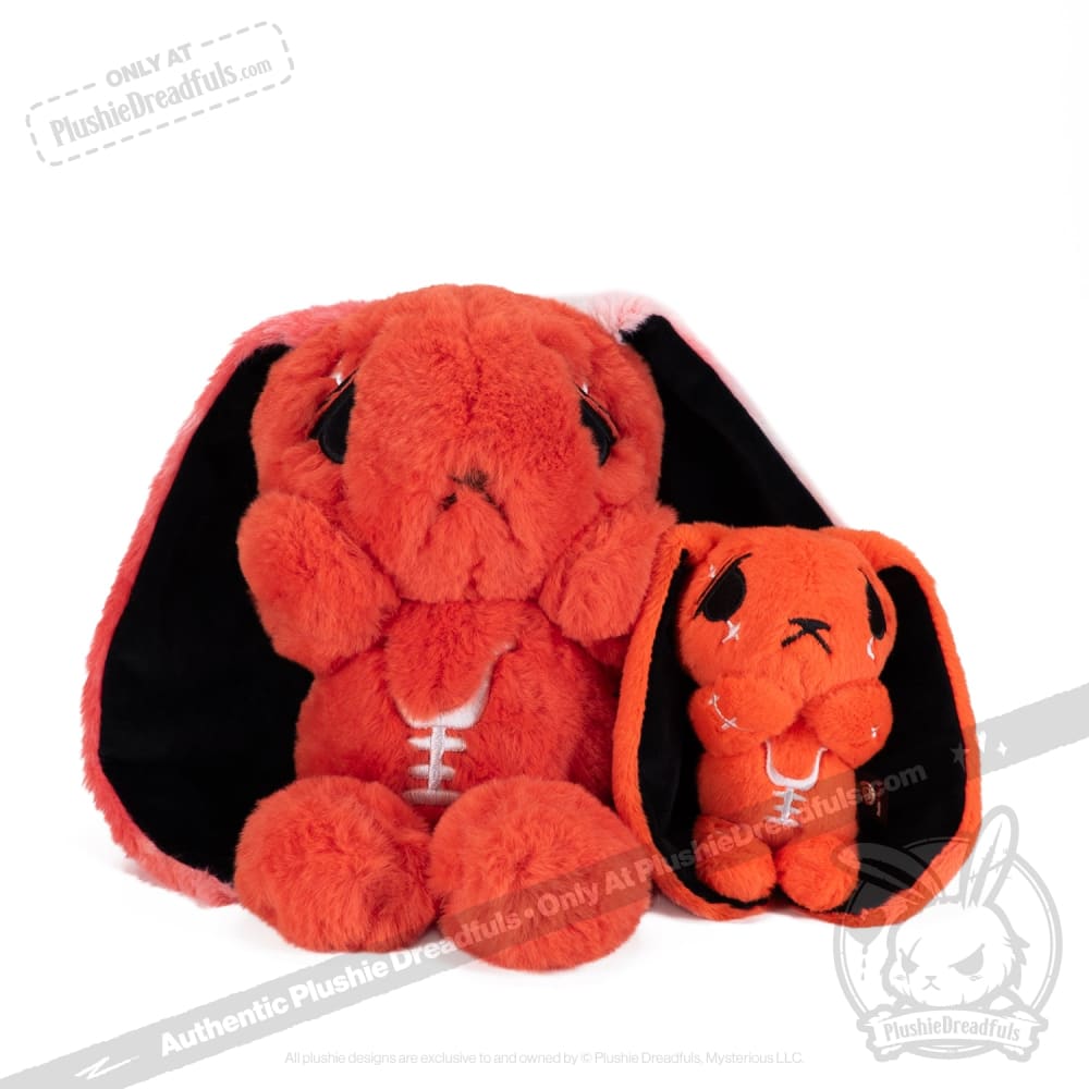 Anxiety Rabbit Plush Keychain Accessory