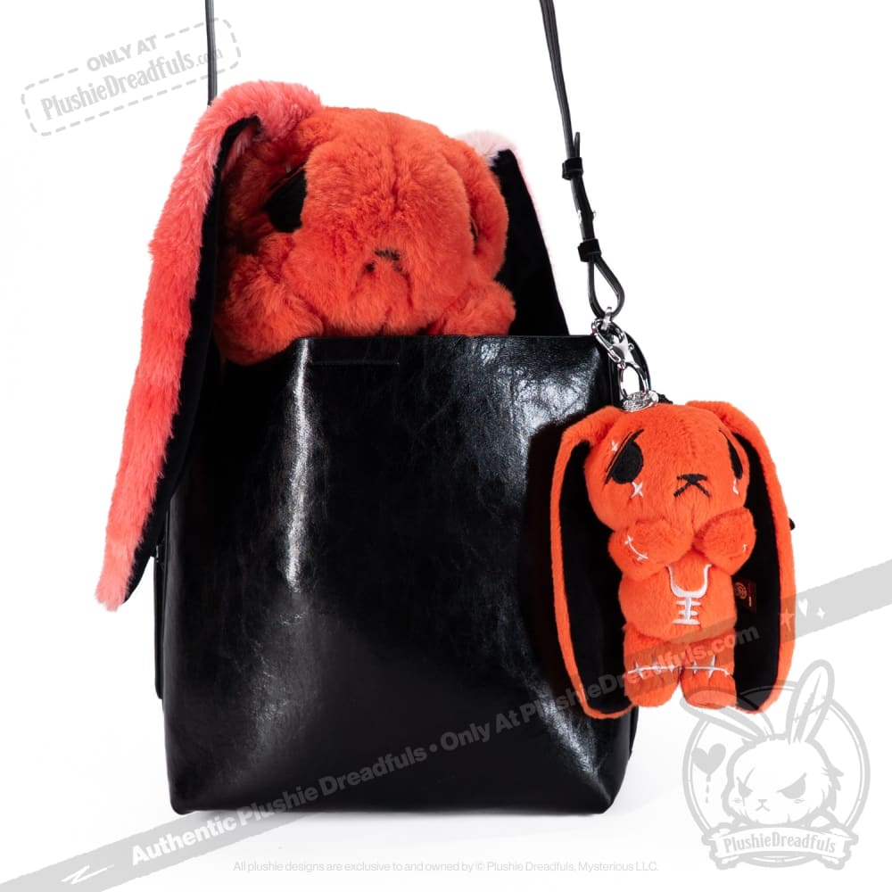 Anxiety Rabbit Plush Keychain Accessory