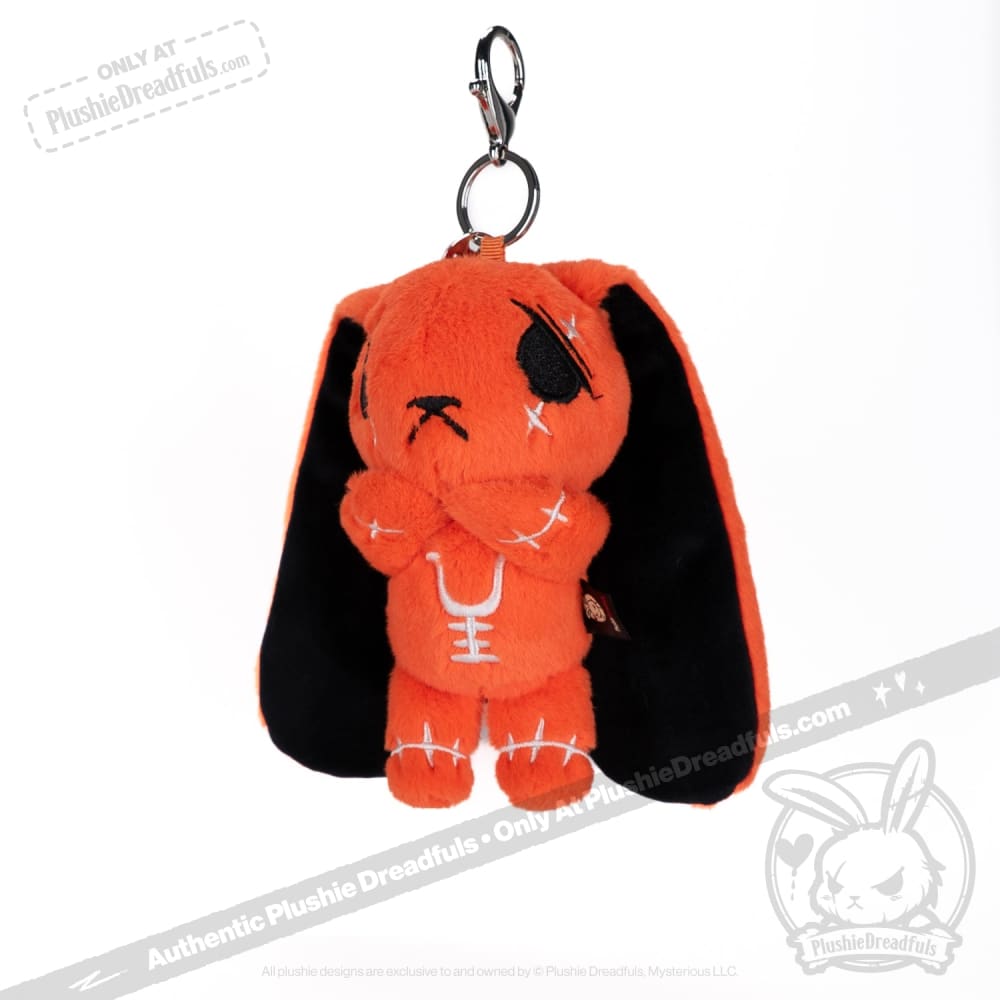 Anxiety Rabbit Plush Keychain Accessory