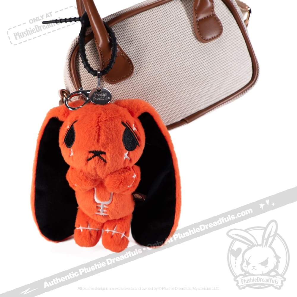 Anxiety Rabbit Plush Keychain Accessory