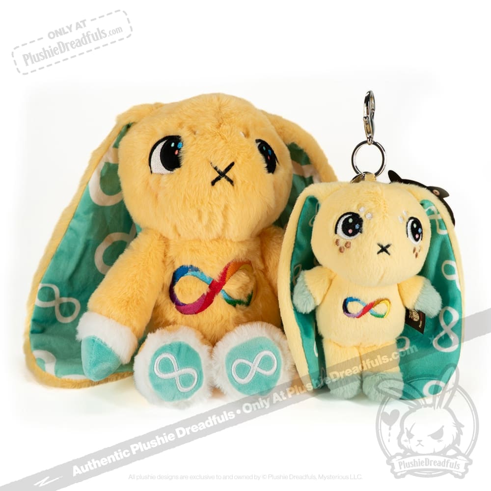 Autism Rabbit Plush Keychain Accessory