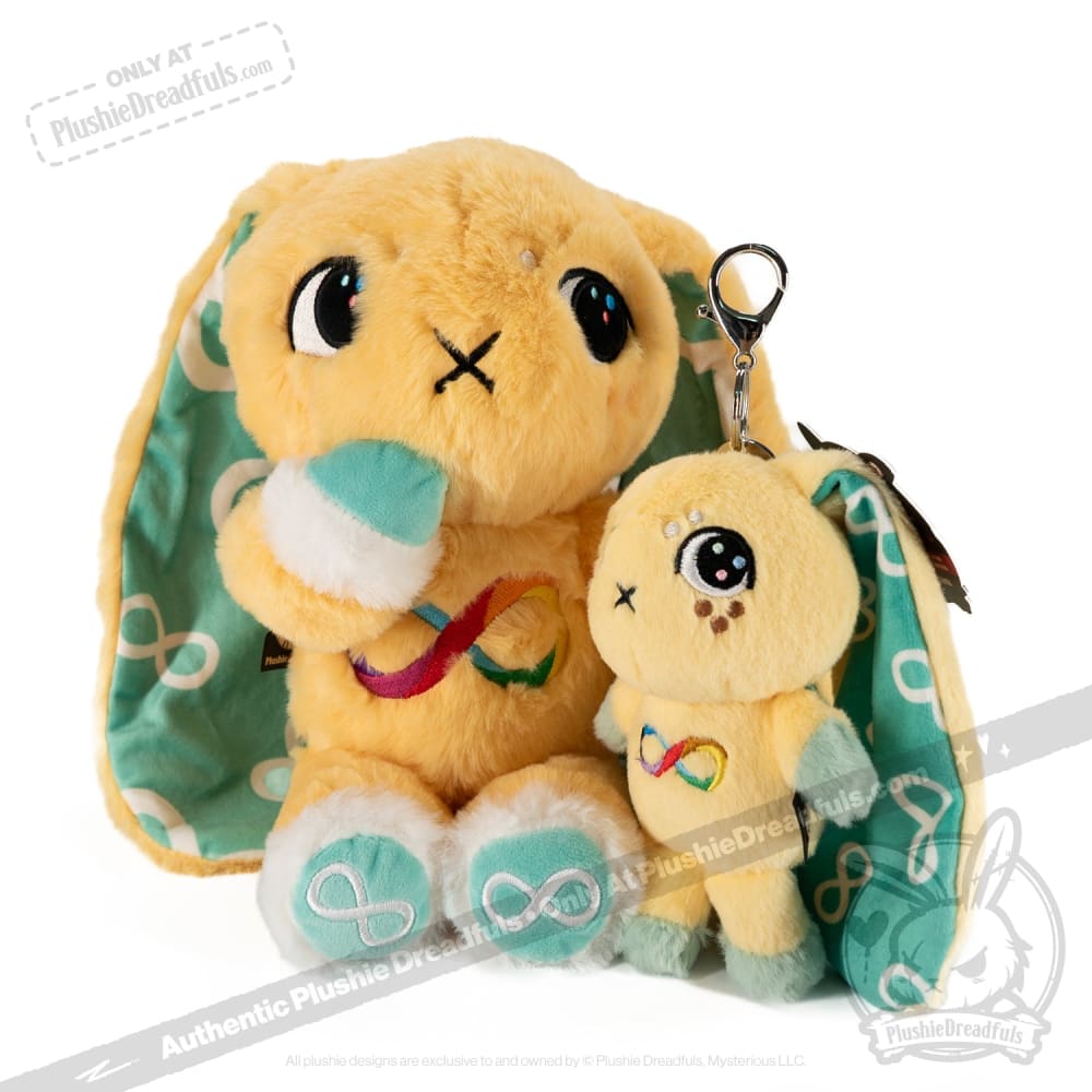Autism Rabbit Plush Keychain Accessory