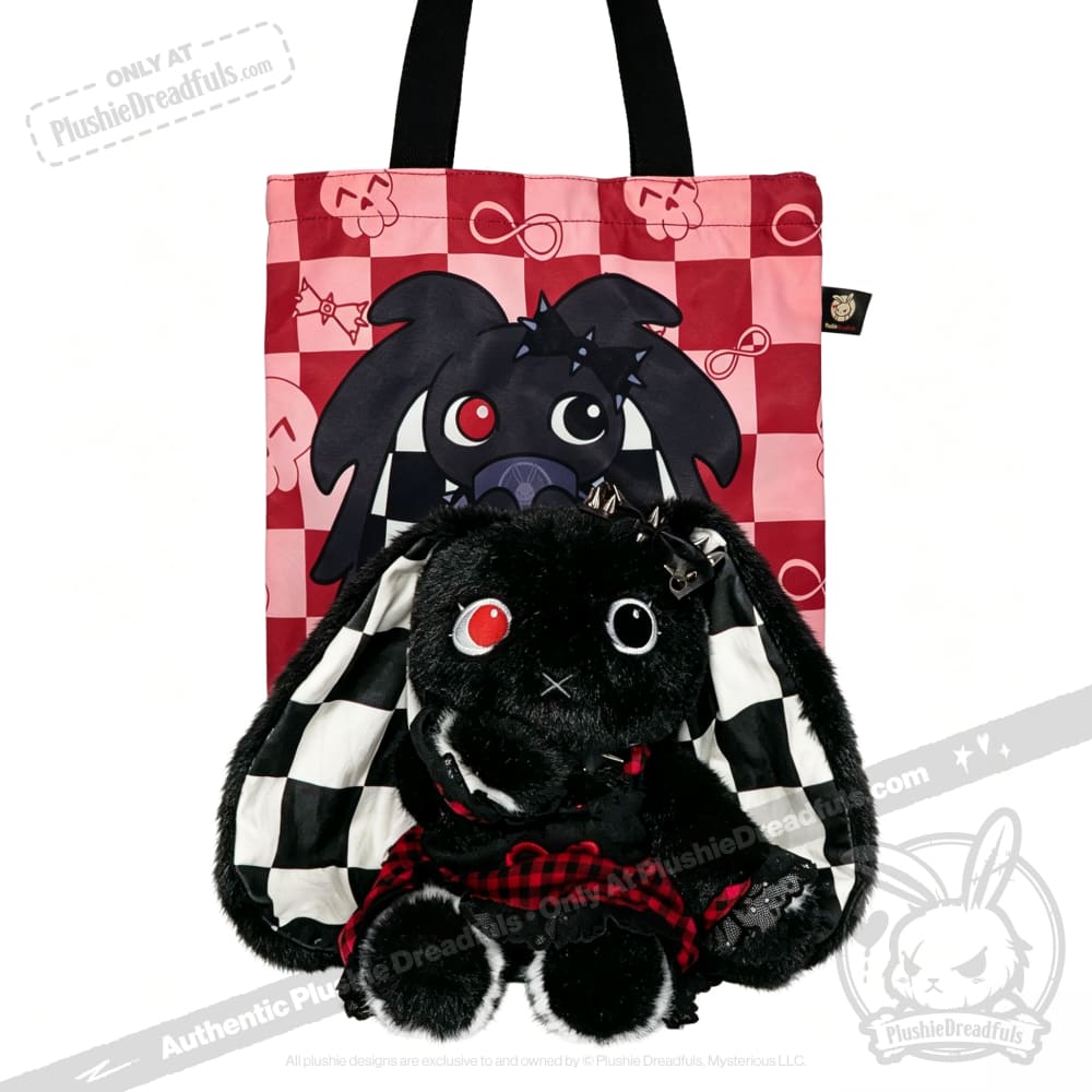 Autism Spectrum Rabbit Goth Edition - Plush Rabbit Stuffed Animal