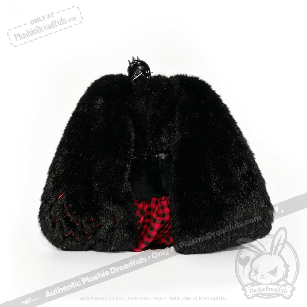 Autism Spectrum Rabbit Goth Edition - Plush Rabbit Stuffed Animal