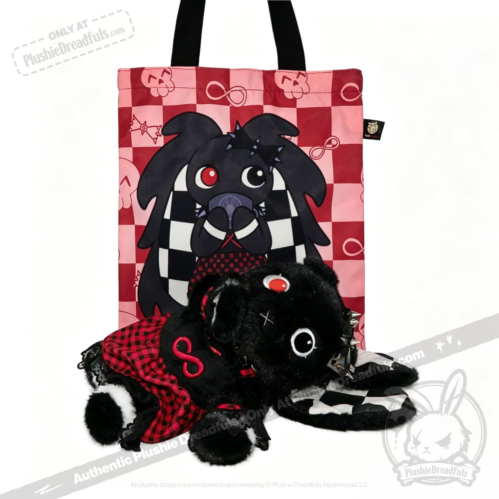 Autism Spectrum Rabbit Goth Edition - Plush Rabbit Stuffed Animal