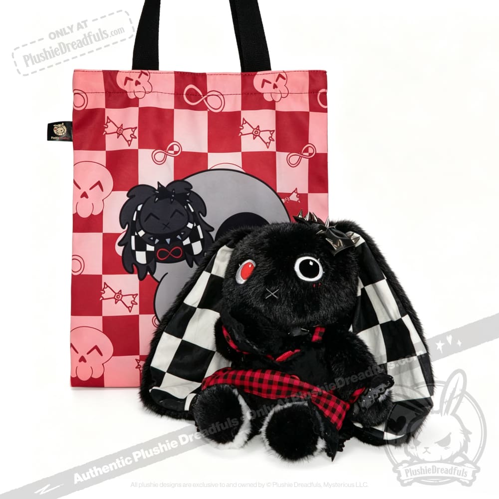 Autism Spectrum Rabbit Goth Edition - Plush Rabbit Stuffed Animal