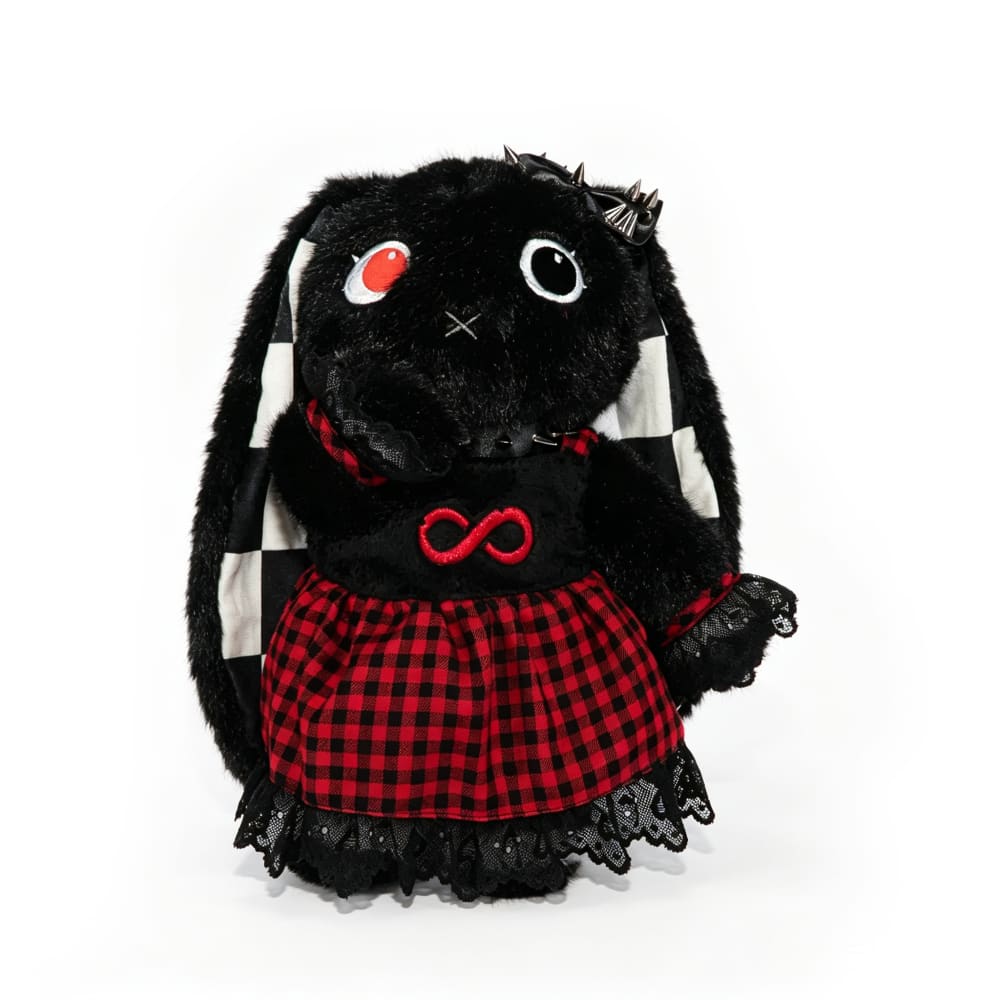 Autism Spectrum Rabbit Goth Edition - Plush Rabbit Stuffed Animal