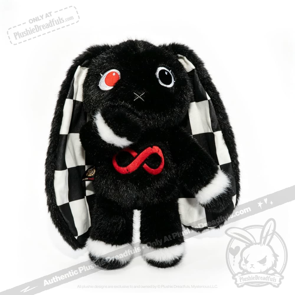 Autism Spectrum Rabbit Goth Edition - Plush Rabbit Stuffed Animal