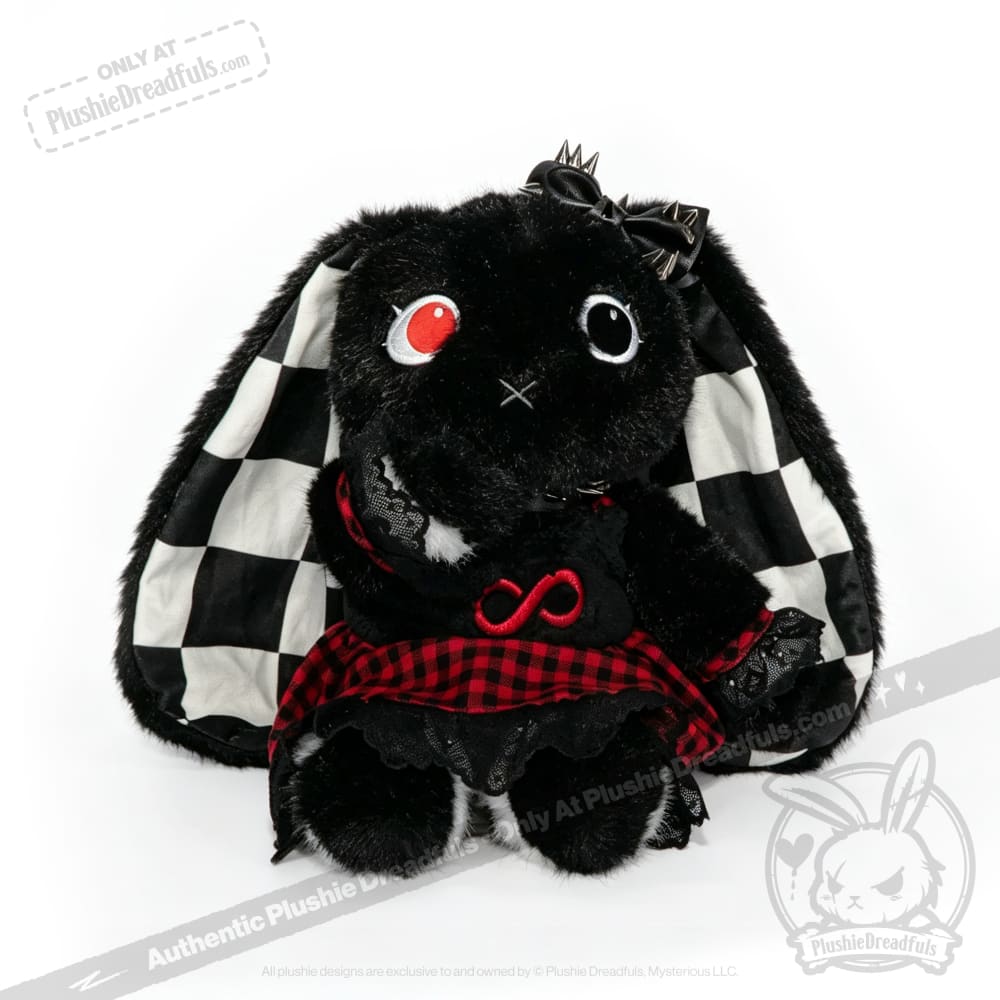 Autism Spectrum Rabbit Goth Edition - Plush Rabbit Stuffed Animal