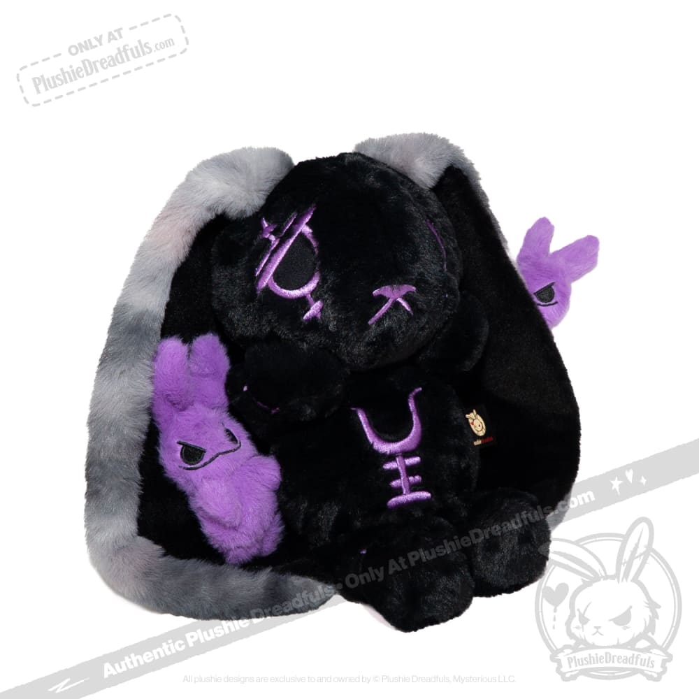 Black and Purple Anxiety Rabbit - Plush Stuffed Animal