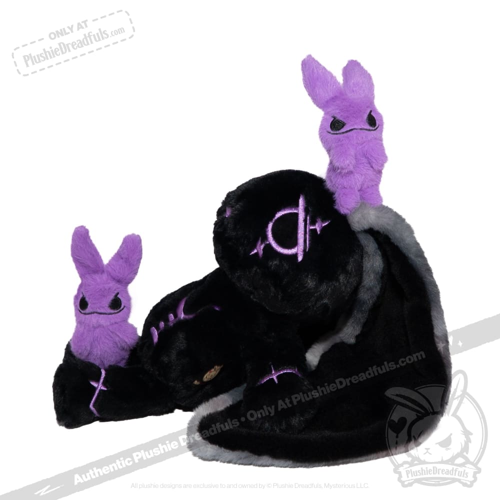 Black and Purple Anxiety Rabbit - Plush Stuffed Animal