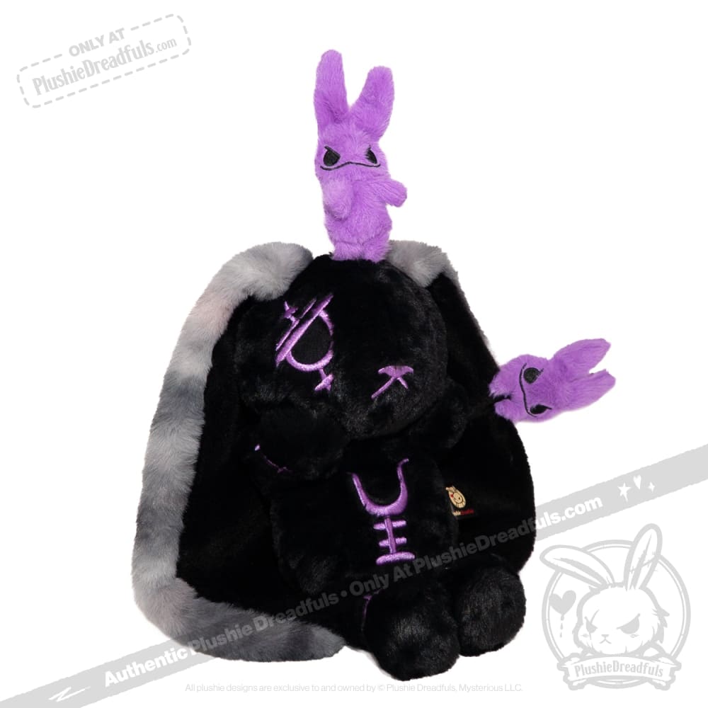 Black and Purple Anxiety Rabbit - Plush Stuffed Animal
