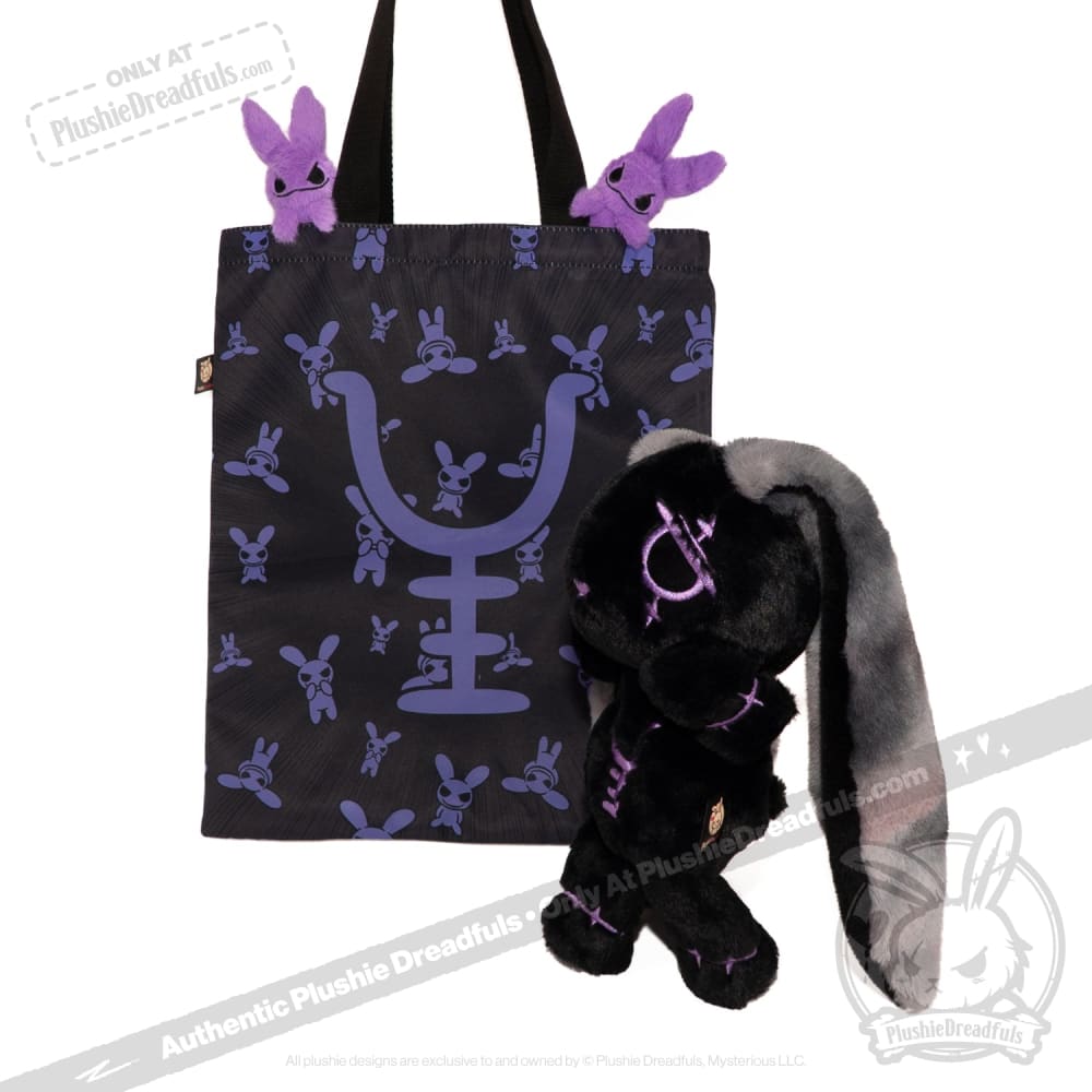 Black and Purple Anxiety Rabbit - Plush Stuffed Animal