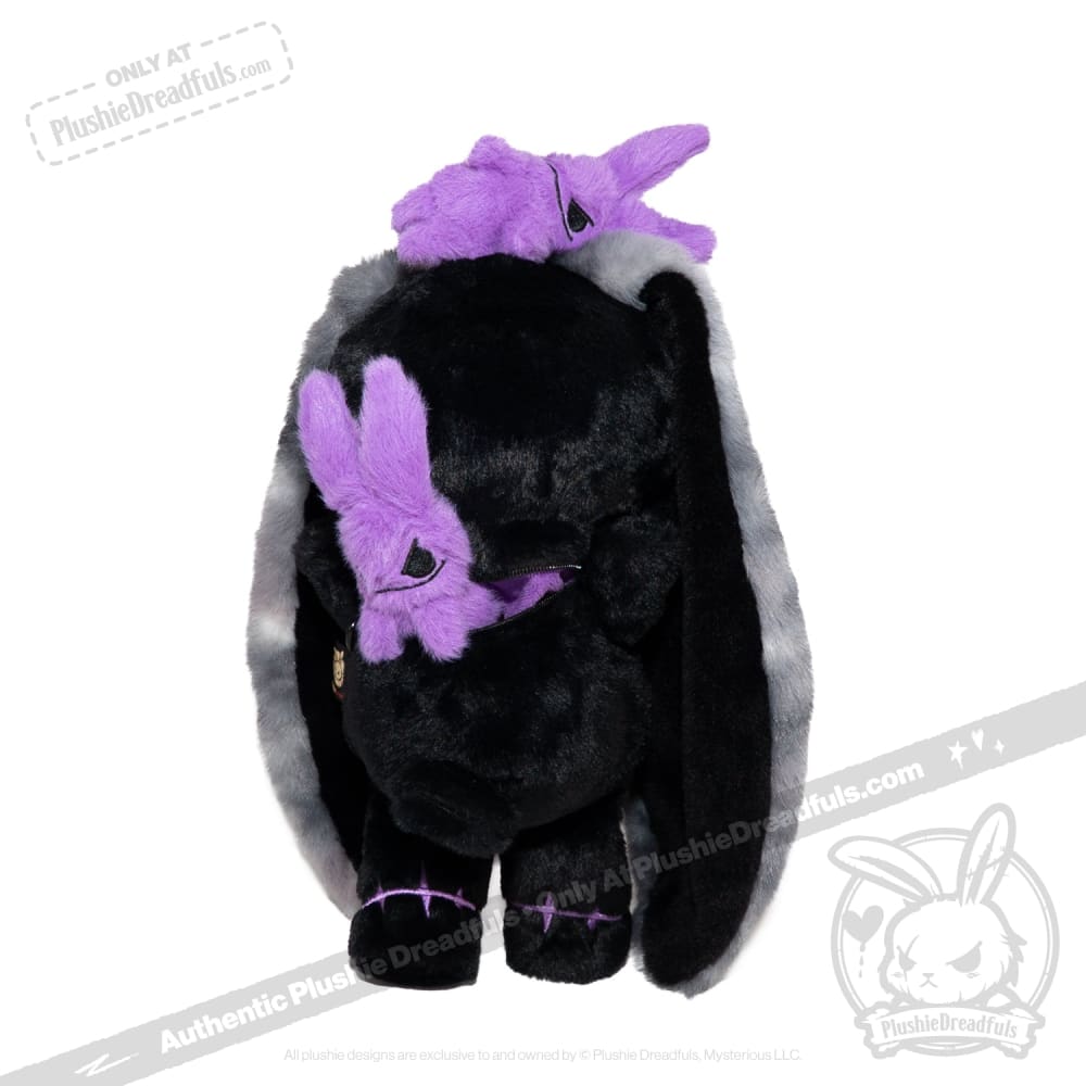 Black and Purple Anxiety Rabbit - Plush Stuffed Animal