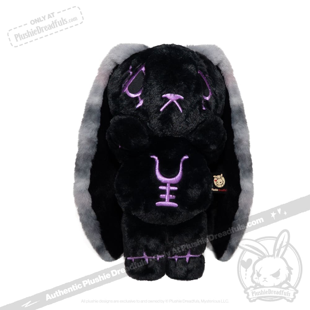 Black and Purple Anxiety Rabbit - Plush Stuffed Animal
