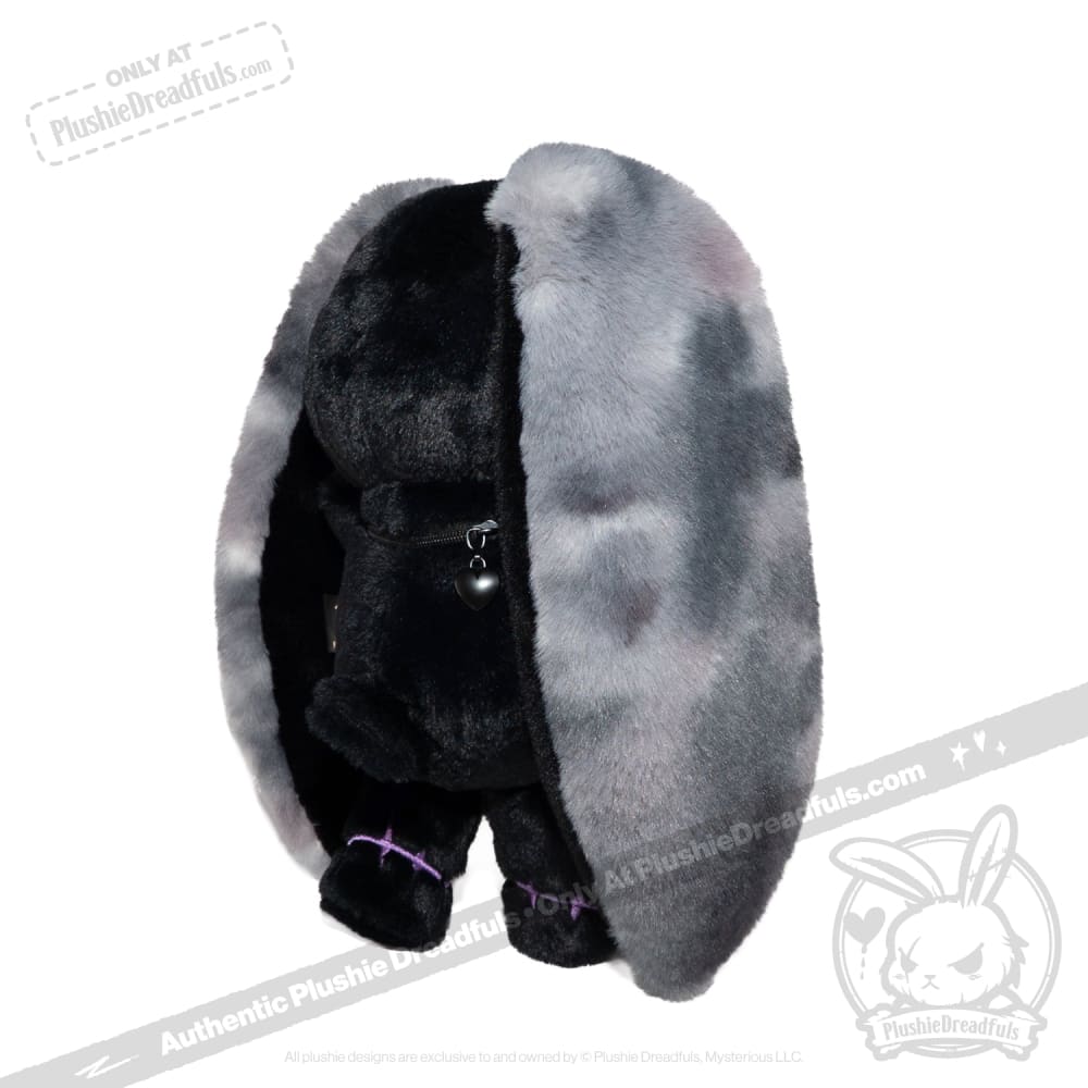 Black and Purple Anxiety Rabbit - Plush Stuffed Animal
