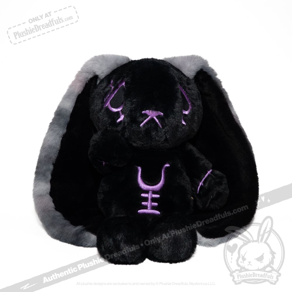 Black and Purple Anxiety Rabbit - Plush Stuffed Animal