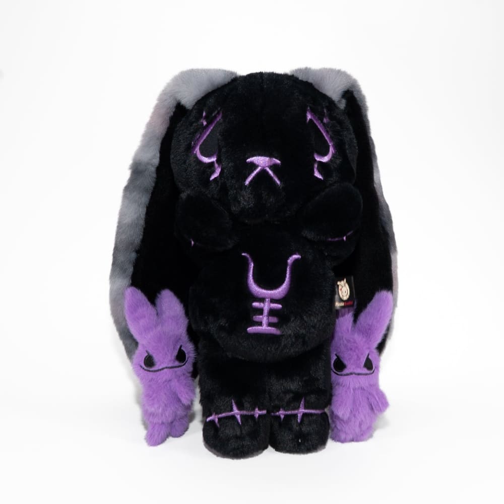 Black and Purple Anxiety Rabbit - Plush Stuffed Animal