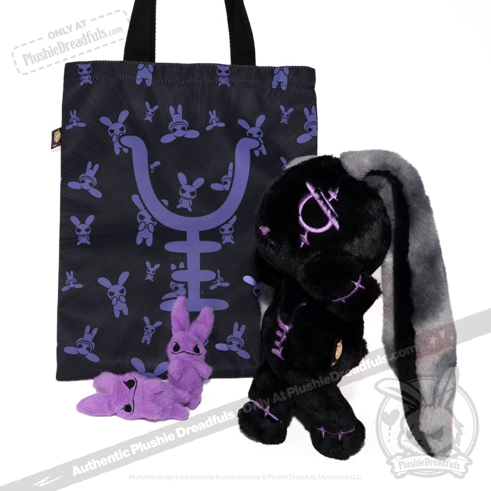 Black and Purple Anxiety Rabbit - Plush Stuffed Animal