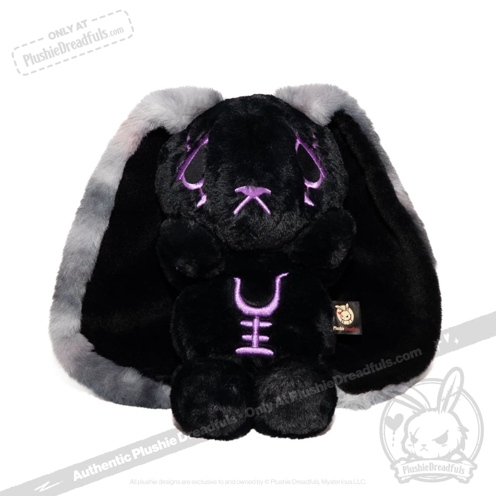 Black and Purple Anxiety Rabbit - Plush Stuffed Animal