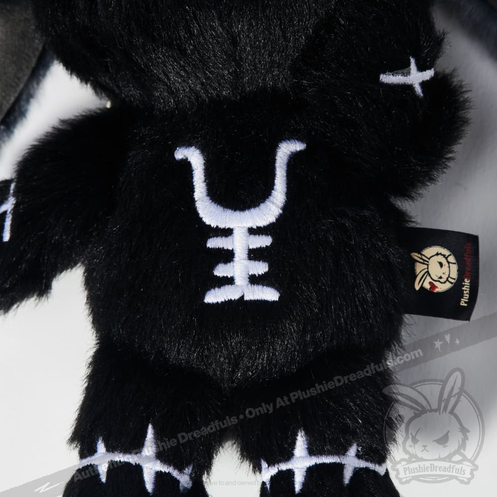 Black Anxiety Rabbit Plush Keychain Accessory