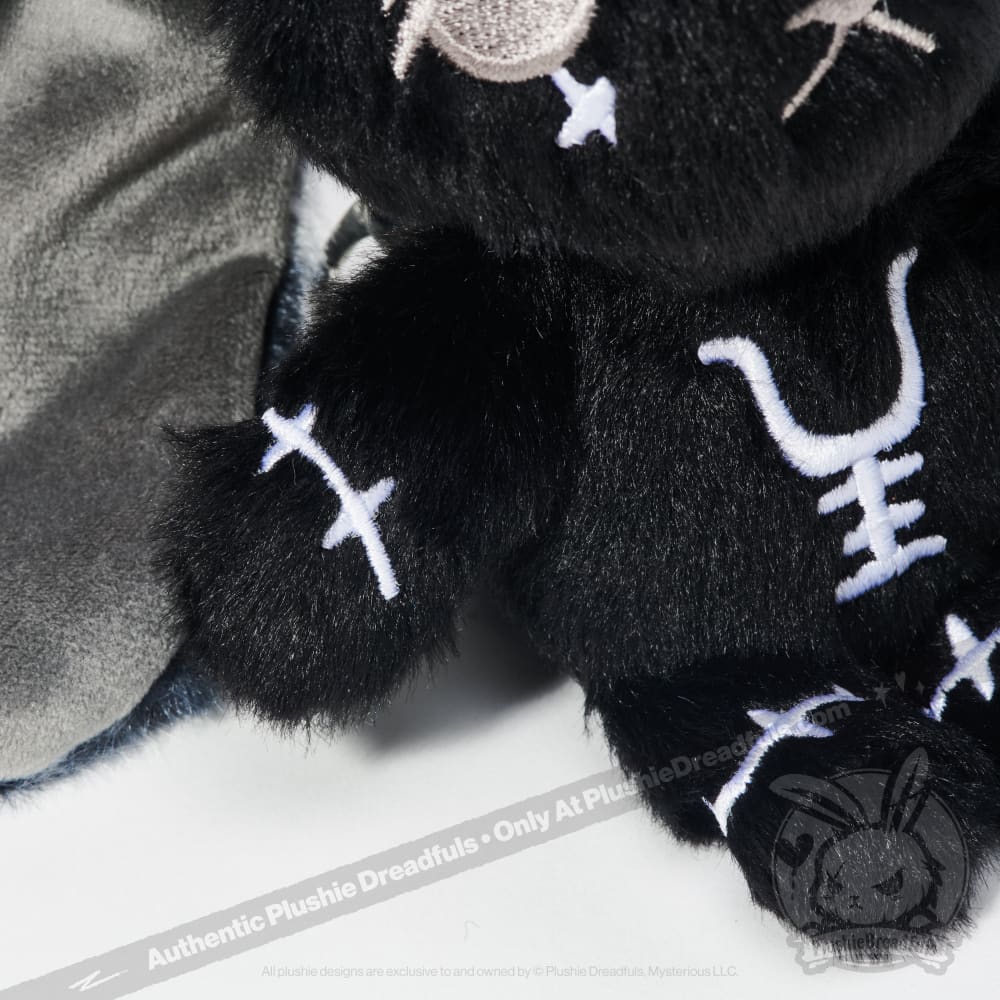 Black Anxiety Rabbit Plush Keychain Accessory
