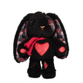 Black Plaid Love Rabbit - Plush Stuffed Animal