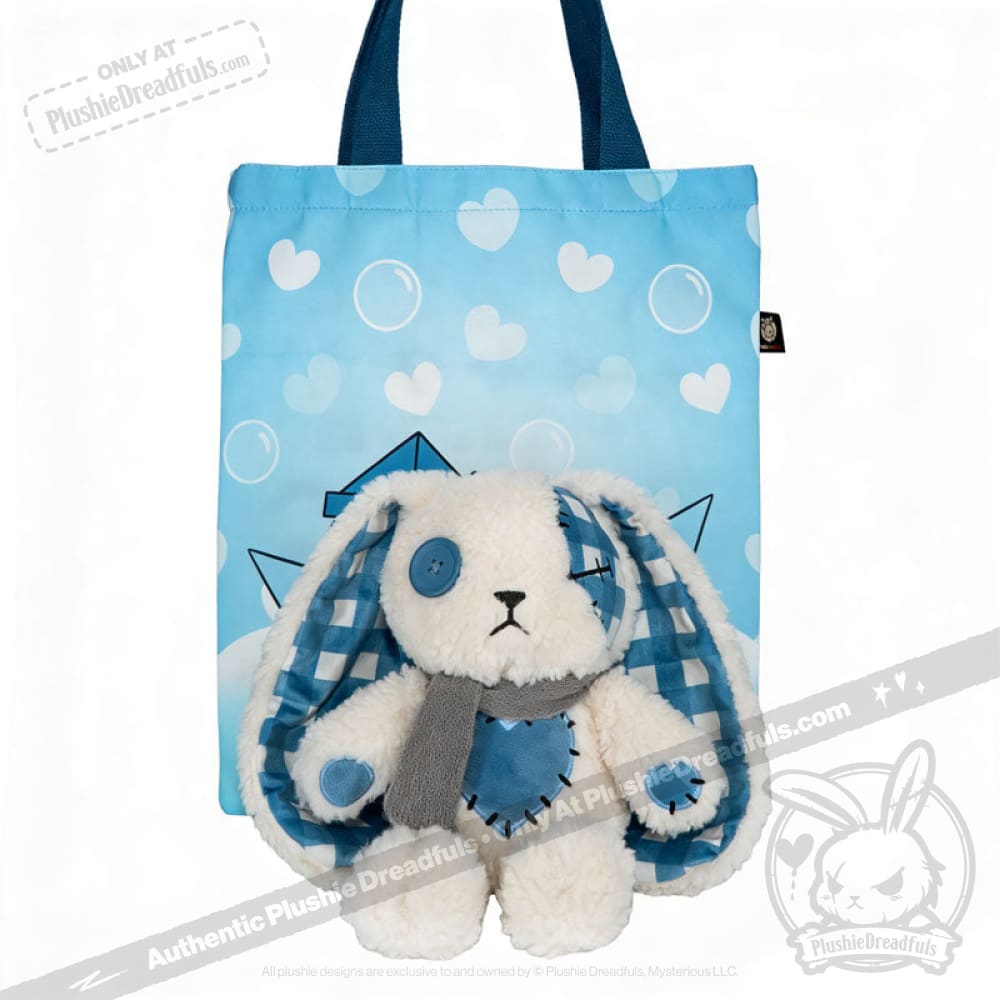 Blue Plaid Love Rabbit - Plush Stuffed Animal