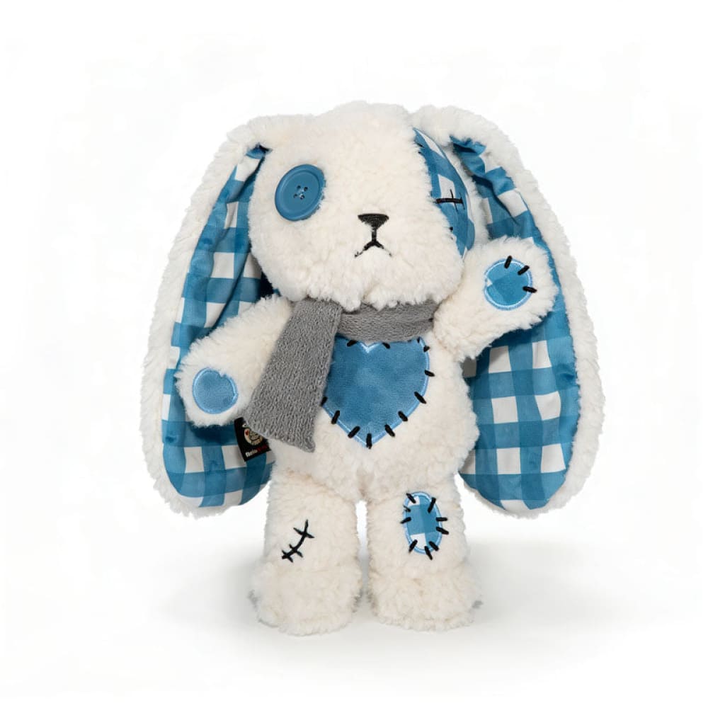 Blue Plaid Love Rabbit - Plush Stuffed Animal