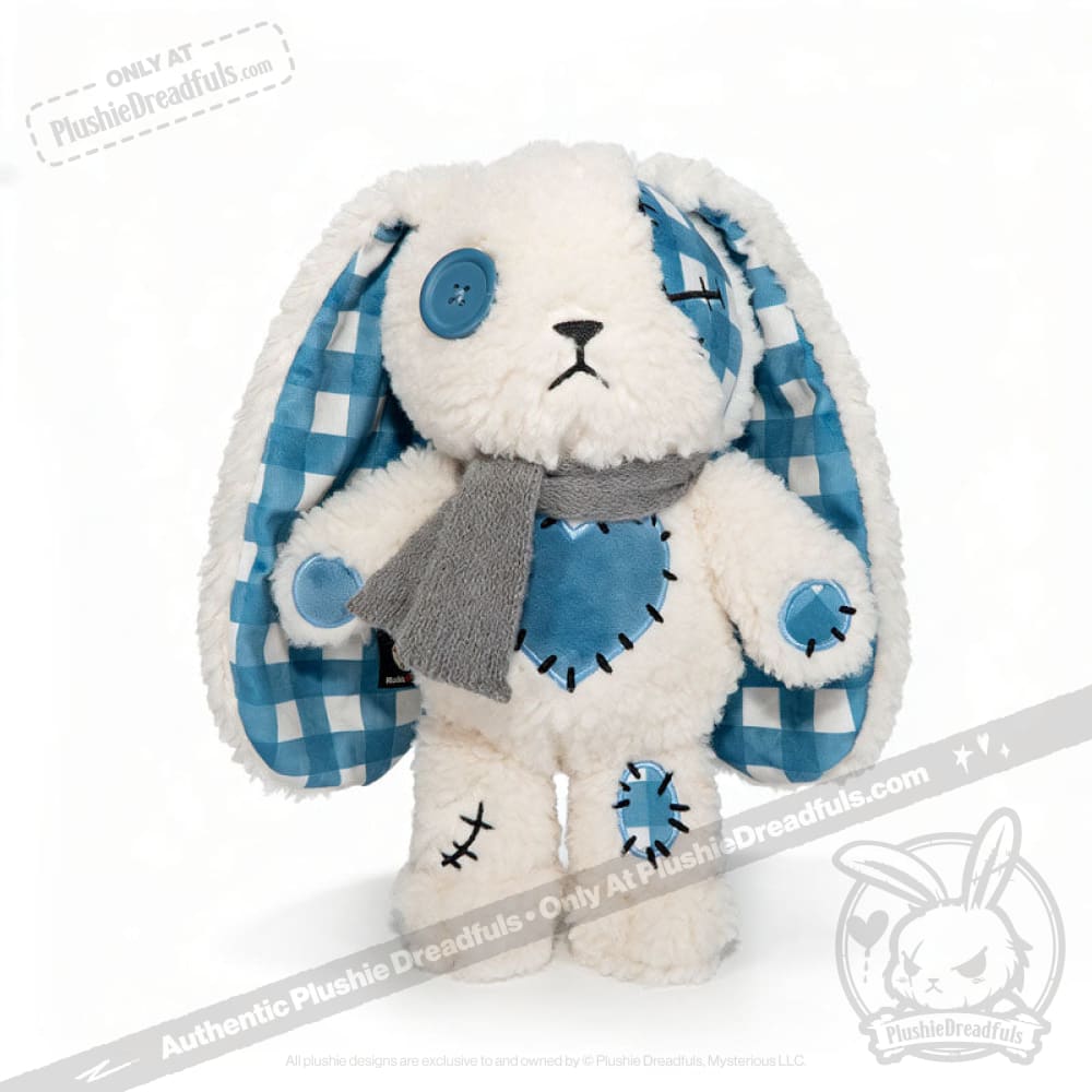 Blue Plaid Love Rabbit - Plush Stuffed Animal