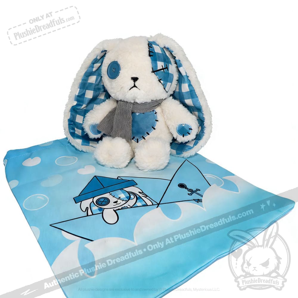 Blue Plaid Love Rabbit - Plush Stuffed Animal