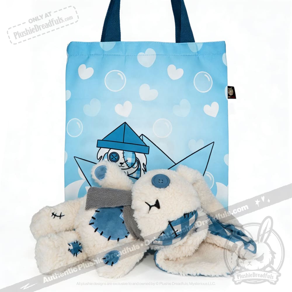 Blue Plaid Love Rabbit - Plush Stuffed Animal
