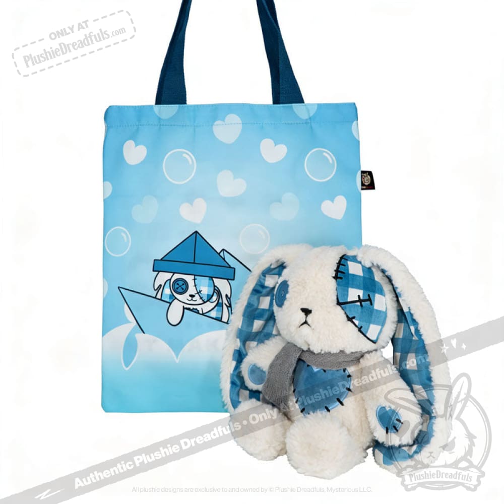 Blue Plaid Love Rabbit - Plush Stuffed Animal