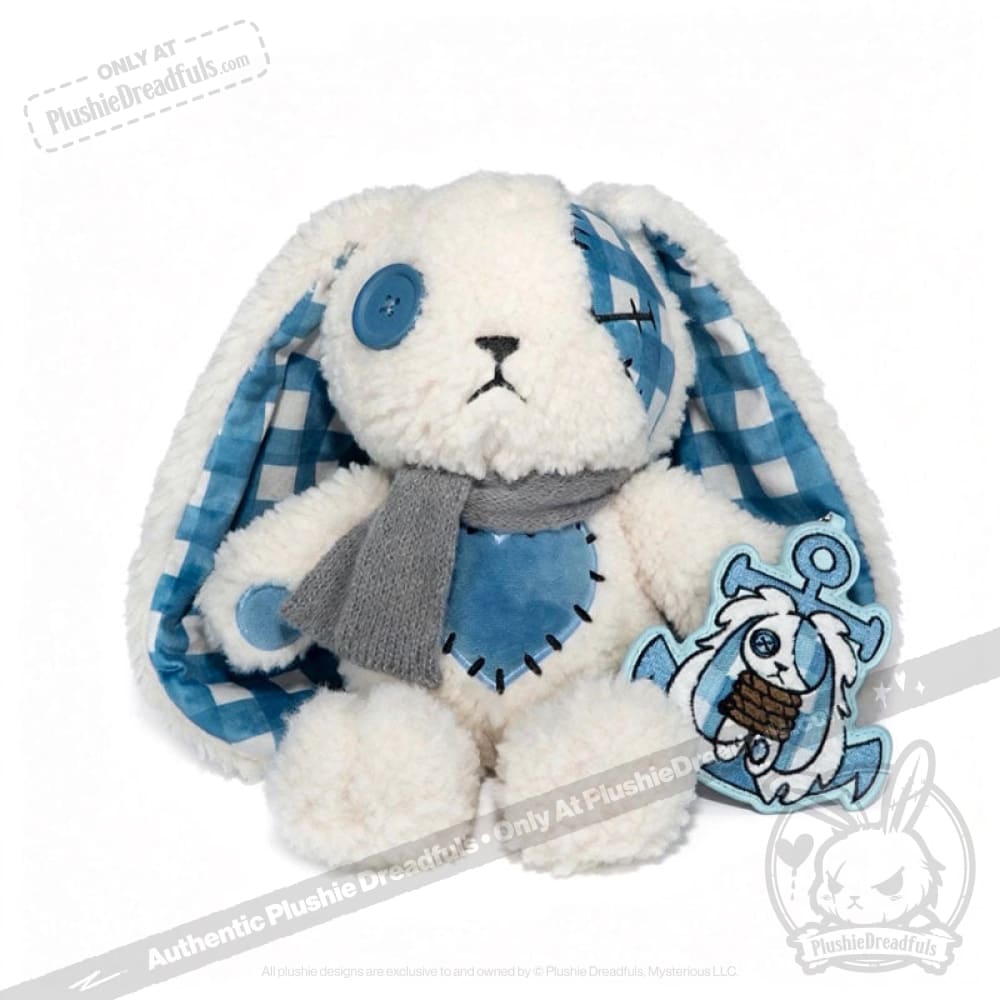 Blue Plaid Love Rabbit - Plush Stuffed Animal