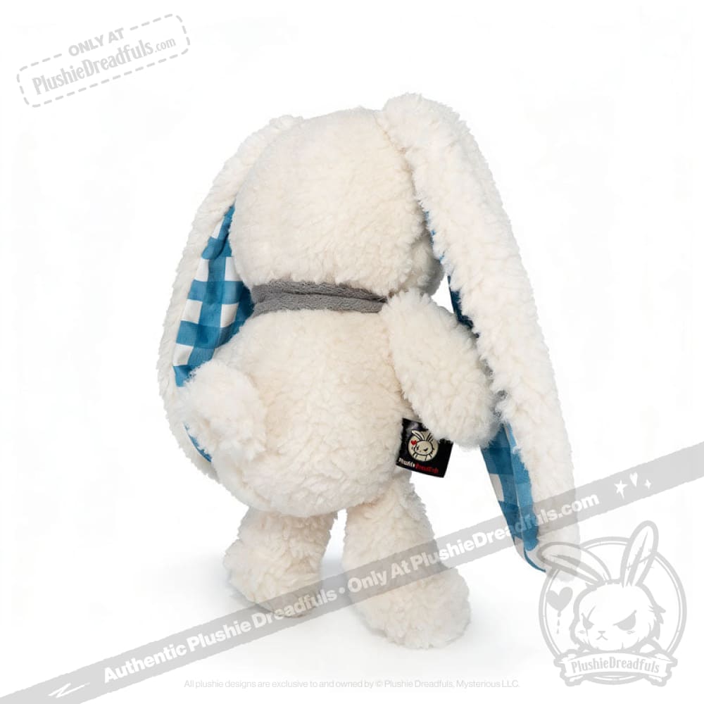 Blue Plaid Love Rabbit - Plush Stuffed Animal